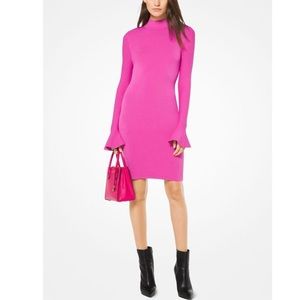 Michael Kors Pink Bell Sleeve Dress